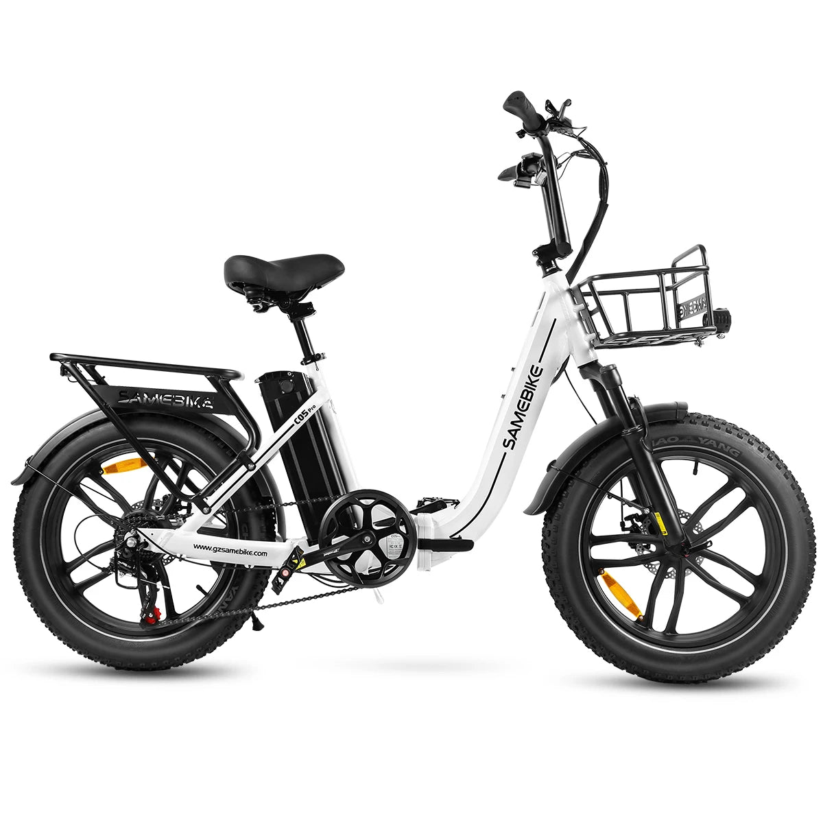 Samebike C05 Pro Folding Electric Bike Adults Mountain Bike with 36V 13Ah Removable Battery 20" x 4.0 Fat ebike