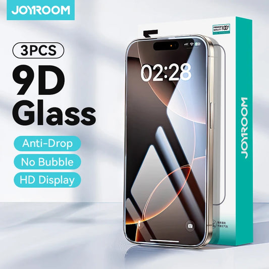 Joyroom 1/2/3pcs HD Glass For iPhone 17 16 15 14 13 12 Pro Max Screen Protector For iPhone 17 16 Pro Max Glass Tempered Glass