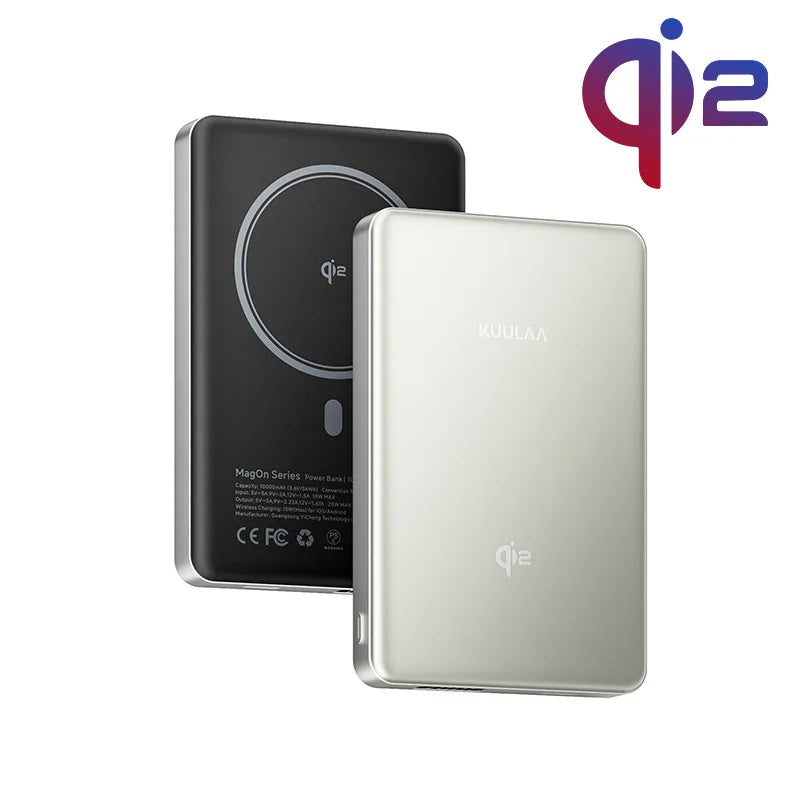 KUULAA Qi2 Magnetic 10000mAh Power Bank 15W Magsafe Wireless Fast Charging Portable Charger PowerBank For iPhone16 15 Pro Max