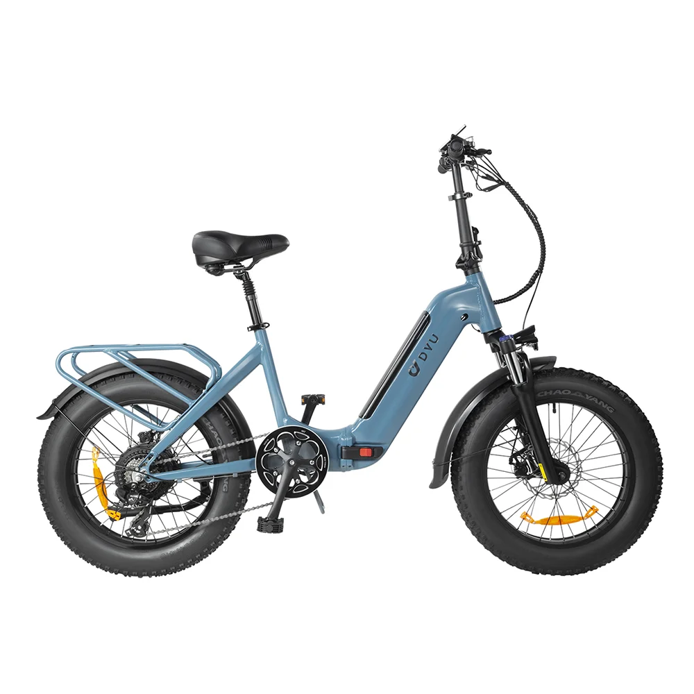 DYU FF500 Adult 500W Electric Mountain Bicycle Men's Ebike with 48V 14AH Battery 20 X 4.0 Fat Tire Cycling Electric Bike