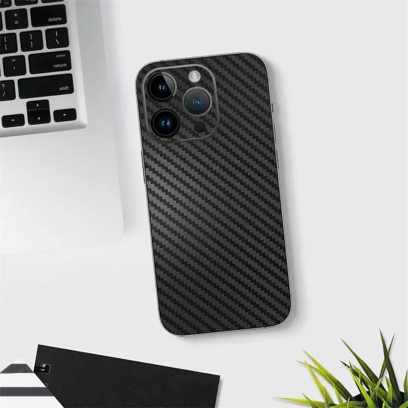 Tear Down Carbon Fiber Skin Wrap 3M Change Stickers for IPhone 17 Air 16 15 14 13 Pro Max Plus 17Pro Pegatinas Stikers Cover
