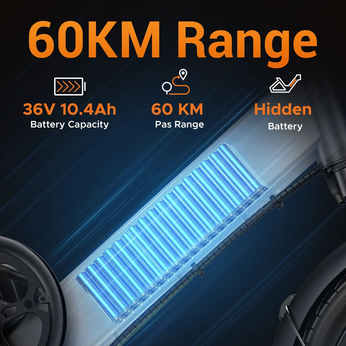 E-bike 250W Brushless Motor 36V10.4AH Lithium Battery Electric Bike Adult City Commuting 14inch Tire Light Mini Electric Bicycle