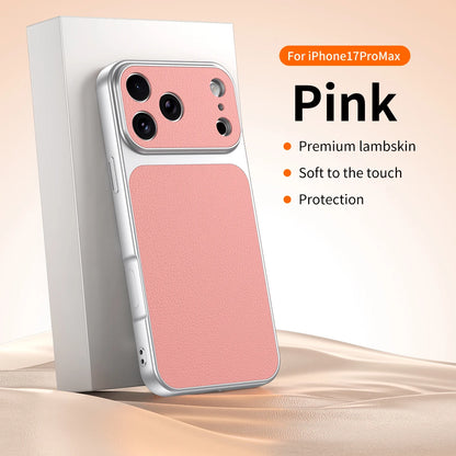 Luxury faux sheepskin shockproof phone case For iPhone 17E 17 16 15 16E 13 14 11 Pro Max full covered with matte skin back cover
