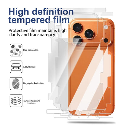 1-5PCS Full Cover Back Frame Hydrogel Film & Border Stickers for iPhone 17 16 15 14 13 ProMax 17Air Back Side HD Clear Protector