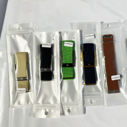 Black Silver Gold Strap Bracelet for Whoop 5.0 Mg Wristband W Logo Band Nylon Woven Elastic Whoop Sports Replacement Straps