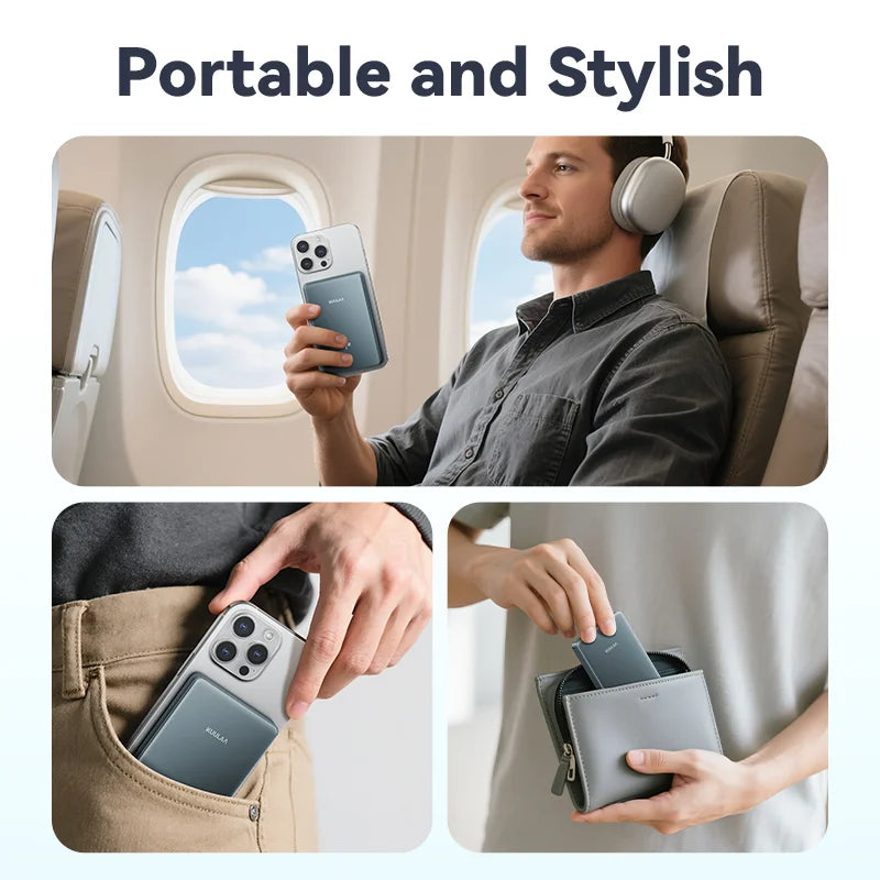 KUULAA Qi2 Magnetic 10000mAh Power Bank 15W Magsafe Wireless Fast Charging Portable Charger PowerBank For iPhone16 15 Pro Max