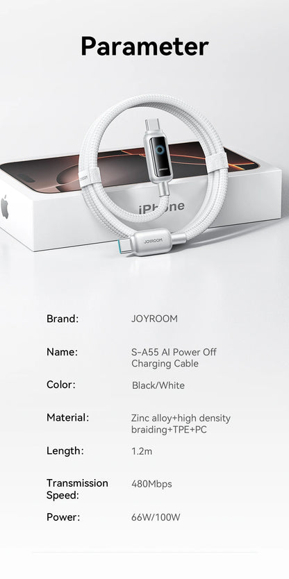 USB-C Snellaadkabel 66W/100W
