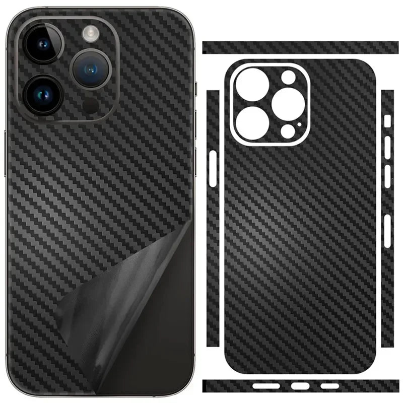 Tear Down Carbon Fiber Skin Wrap 3M Change Stickers for IPhone 17 Air 16 15 14 13 Pro Max Plus 17Pro Pegatinas Stikers Cover