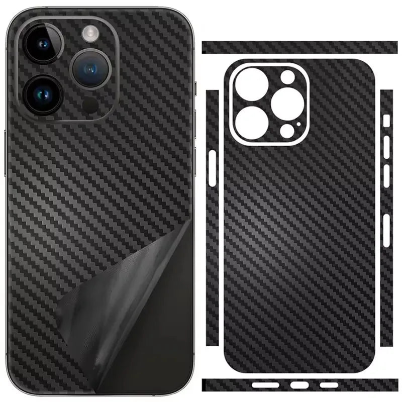 Tear Down Carbon Fiber Skin Wrap 3M Change Stickers for IPhone 17 Air 16 15 14 13 Pro Max Plus 17Pro Pegatinas Stikers Cover