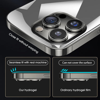 1-5PCS Full Cover Back Frame Hydrogel Film & Border Stickers for iPhone 17 16 15 14 13 ProMax 17Air Back Side HD Clear Protector
