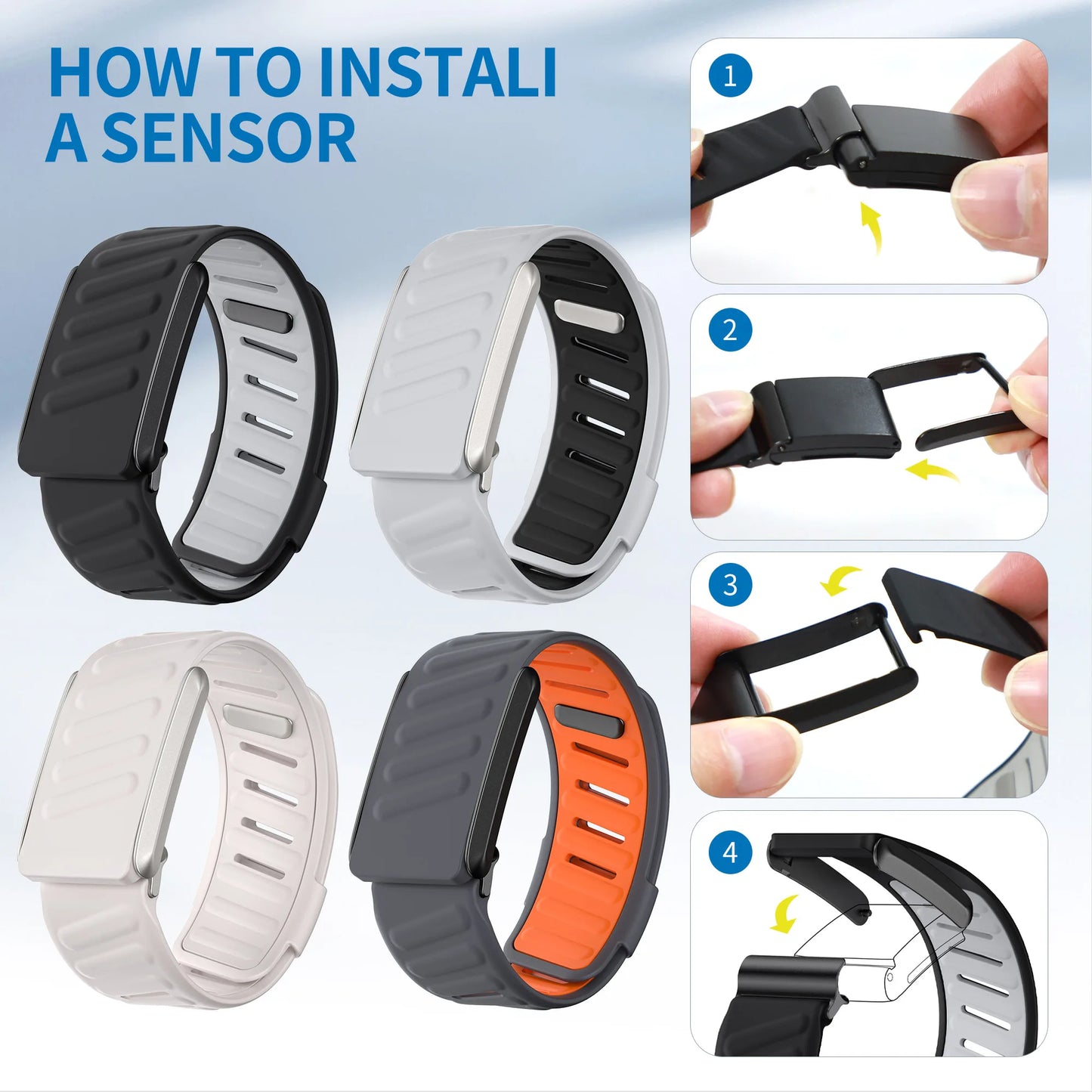 WHOOP SportFlex Wrist Band, Soft-Touch Silicone, Waterproof and Sweatproof, 4.0 Compatible