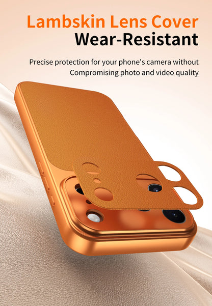 Luxury faux sheepskin shockproof phone case For iPhone 17E 17 16 15 16E 13 14 11 Pro Max full covered with matte skin back cover