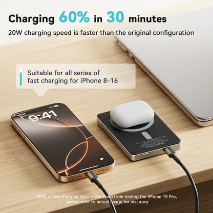 KUULAA 10000Ah Power Bank Magnetic Wireless 20W Fast Charging Portable charger For magsafe For iPhone 17 16 15 Por Max PowerBank