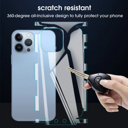 1-5PCS Full Cover Back Frame Hydrogel Film & Border Stickers for iPhone 17 16 15 14 13 ProMax 17Air Back Side HD Clear Protector
