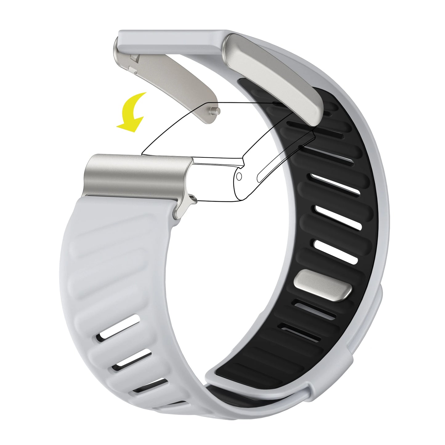 WHOOP SportFlex Wrist Band, Soft-Touch Silicone, Waterproof and Sweatproof, 4.0 Compatible