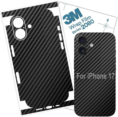 Tear Down Carbon Fiber Skin Wrap 3M Change Stickers for IPhone 17 Air 16 15 14 13 Pro Max Plus 17Pro Pegatinas Stikers Cover