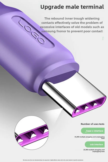Fast charging USB C cable TYPE C Liquid soft silicone data cable for Huawei Xiaomi 1/2M mobile phones