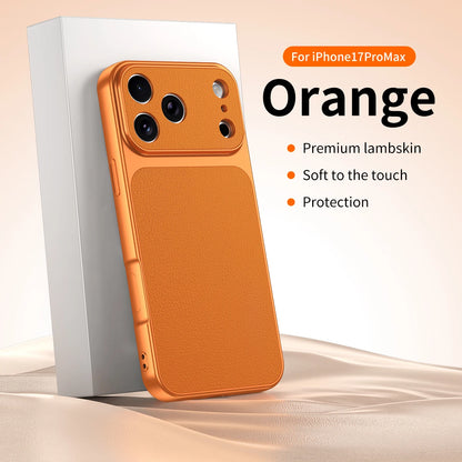 Luxury faux sheepskin shockproof phone case For iPhone 17E 17 16 15 16E 13 14 11 Pro Max full covered with matte skin back cover