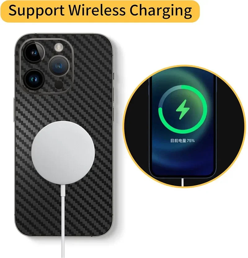 Tear Down Carbon Fiber Skin Wrap 3M Change Stickers for IPhone 17 Air 16 15 14 13 Pro Max Plus 17Pro Pegatinas Stikers Cover